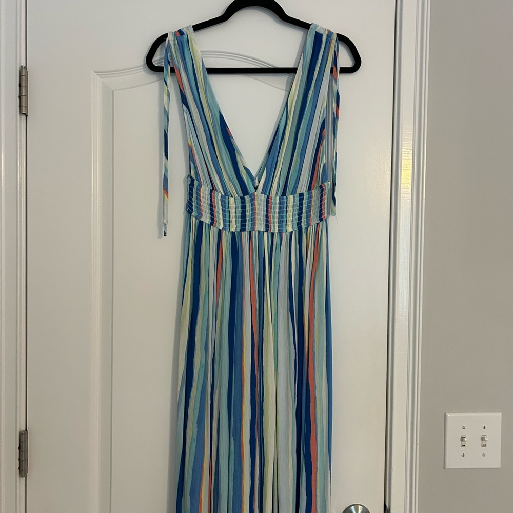 Striped Multicolor Maxi Dress